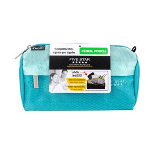 9 Pocket Pencil Pouch Assorted Colors